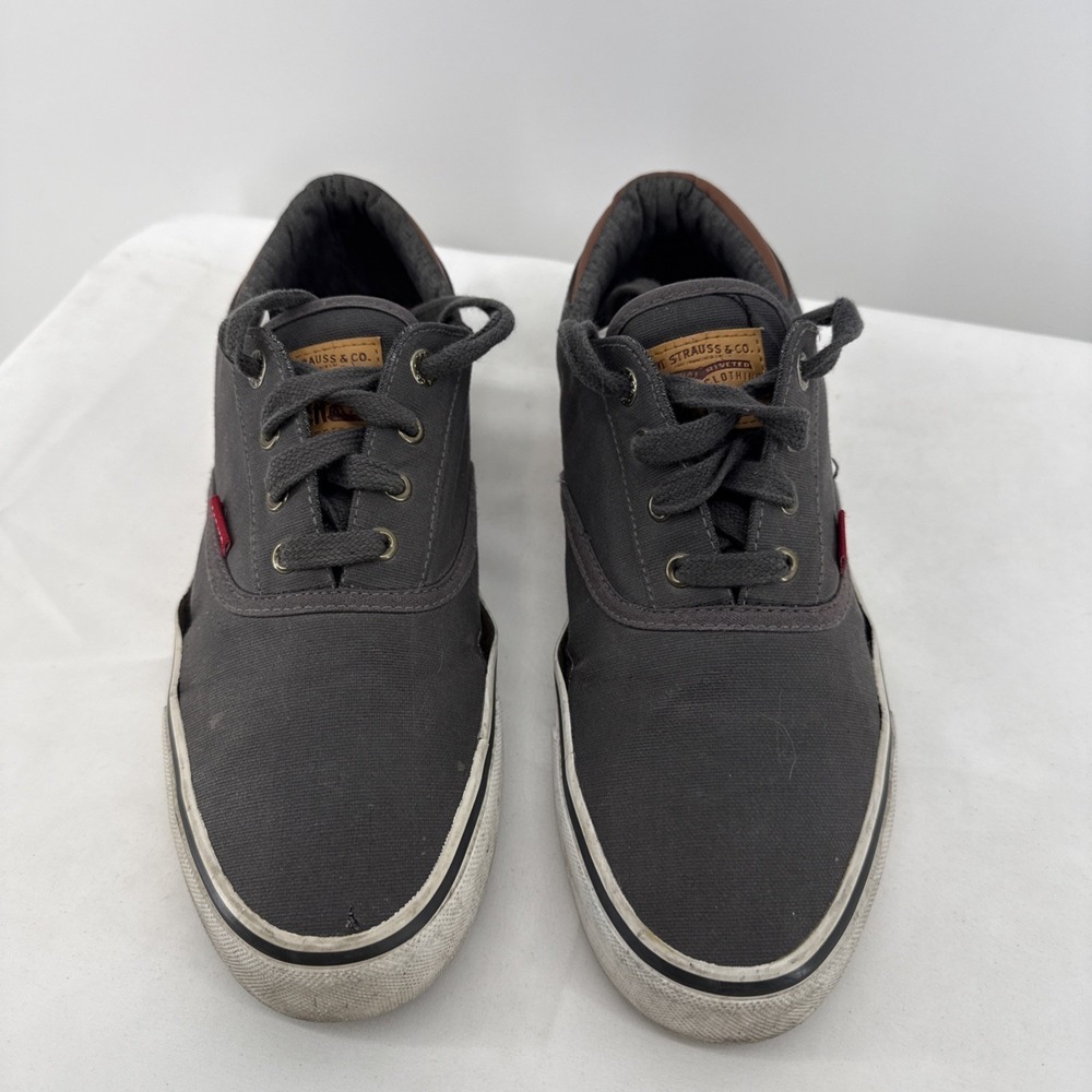 Levi's Men's Size 10 Navy Canvas Tennis Shoes Sneakers Leather Trim
